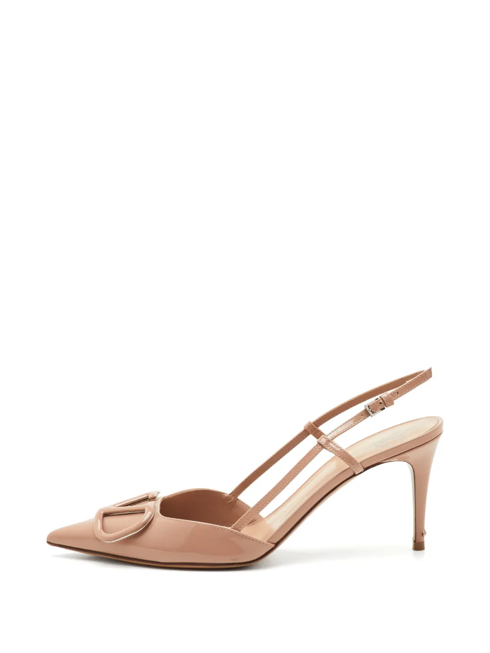 Valentino Garavani Pre-Owned VLogo pointed-toe slingback pumps - Nude
