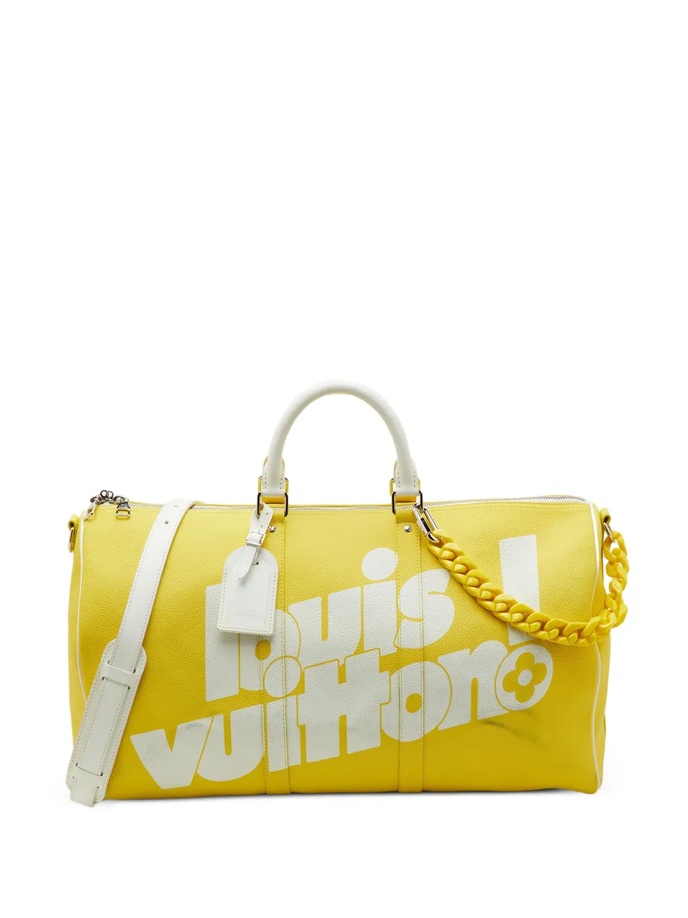 Louis Vuitton Pre-Owned x Virgil Abloh 2021 Keepall Bandoulière travel bag - Yellow