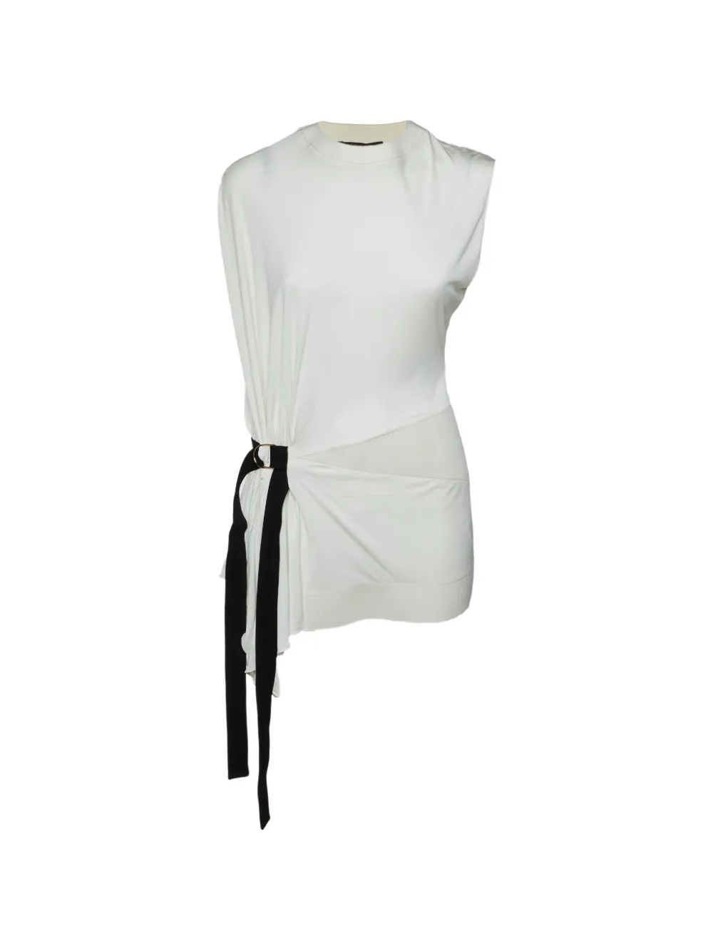 Louis Vuitton Pre-Owned asymmetric draped top - Bianco