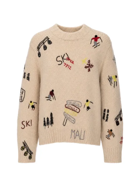 Malo embroidered cashmere sweater