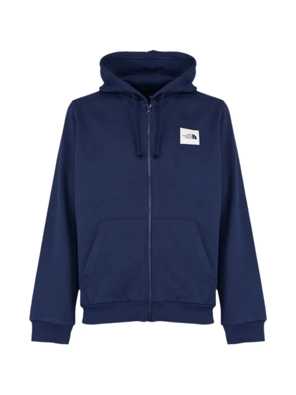 The North Face logo-patch zip-up hoodie - Blu