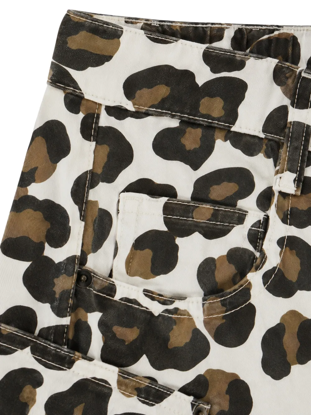 Miss Grant Kids Broek met luipaardprint Beige
