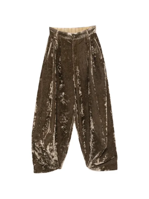 Uma Wang Calça wide leg Lassie com efeito aveludado