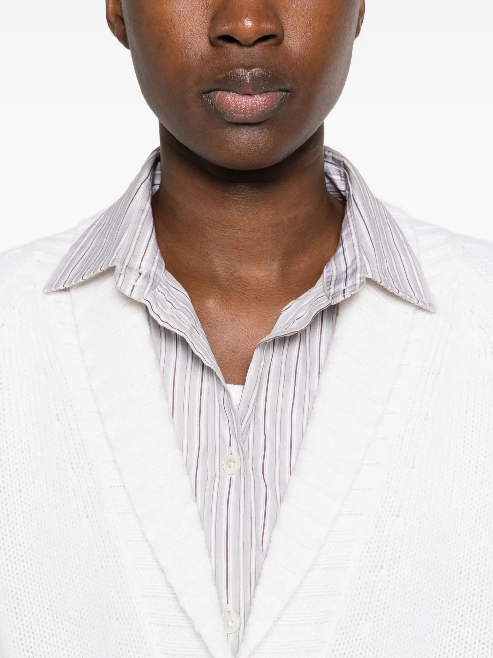 Ftc belted shawl-collar cardigan Beige