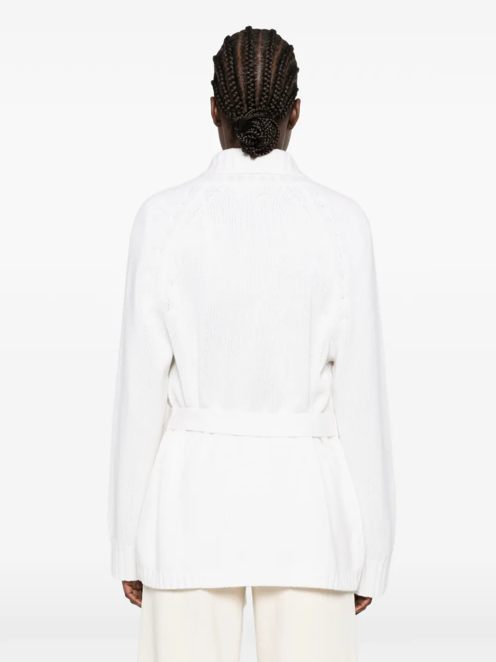 Ftc belted shawl-collar cardigan Beige