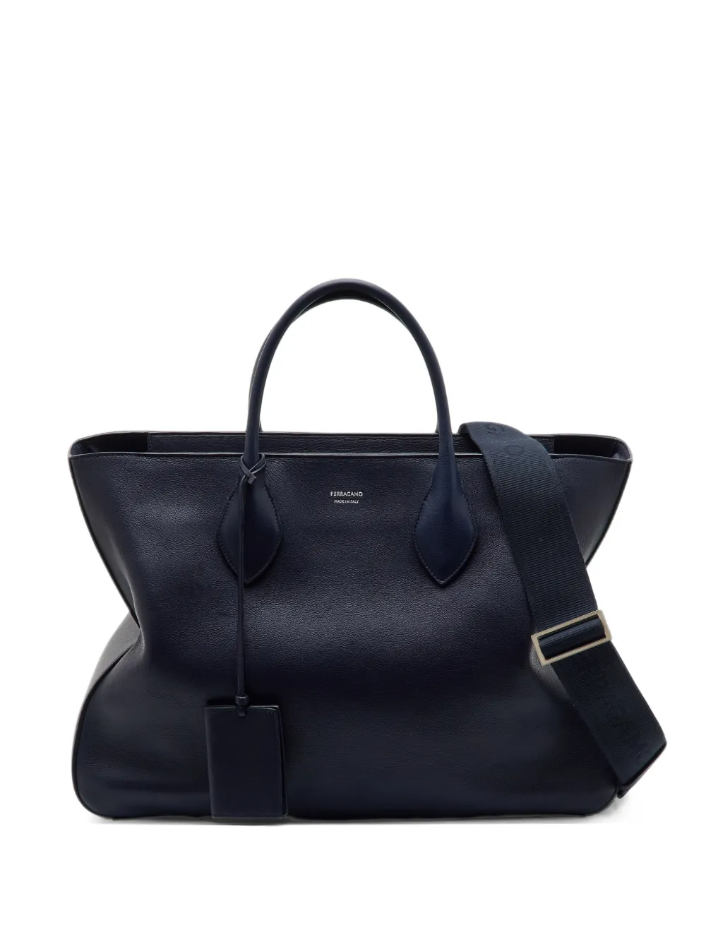 Ferragamo Pre-Owned large Star pebbled tote bag - Blu