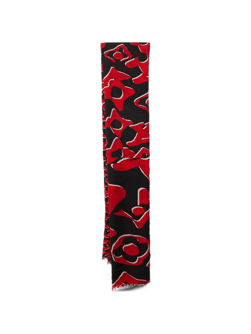 Louis Vuitton Pre-Owned x Urs Fischer monogram-pattern scarf - Rosso