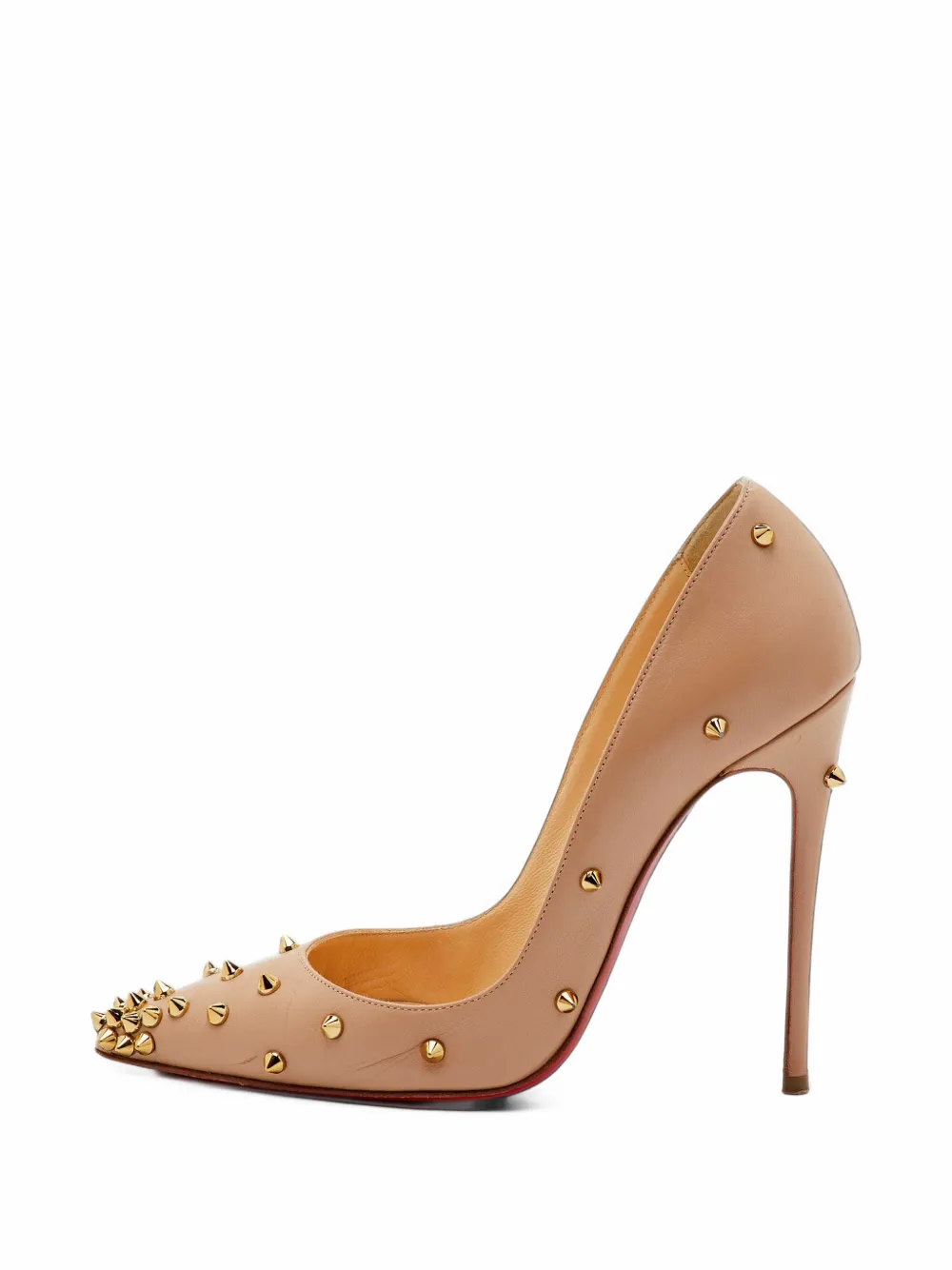 Christian Louboutin Pre-Owned Degraspike leather heeled pumps - Nude