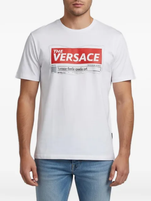Versace Pre-Owned tabloid-logo graphic-print T-shirt
