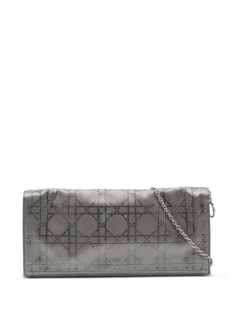 Christian Dior Pre-Owned 2011 Crystal Cannage clutch bag - Grau