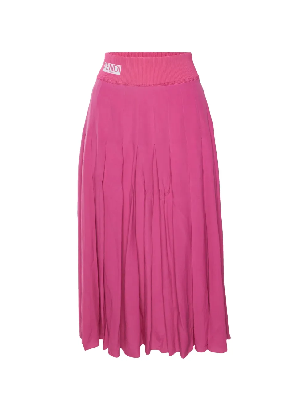 Fendi Pre-Owned silk pleated midi skirt - Rosa