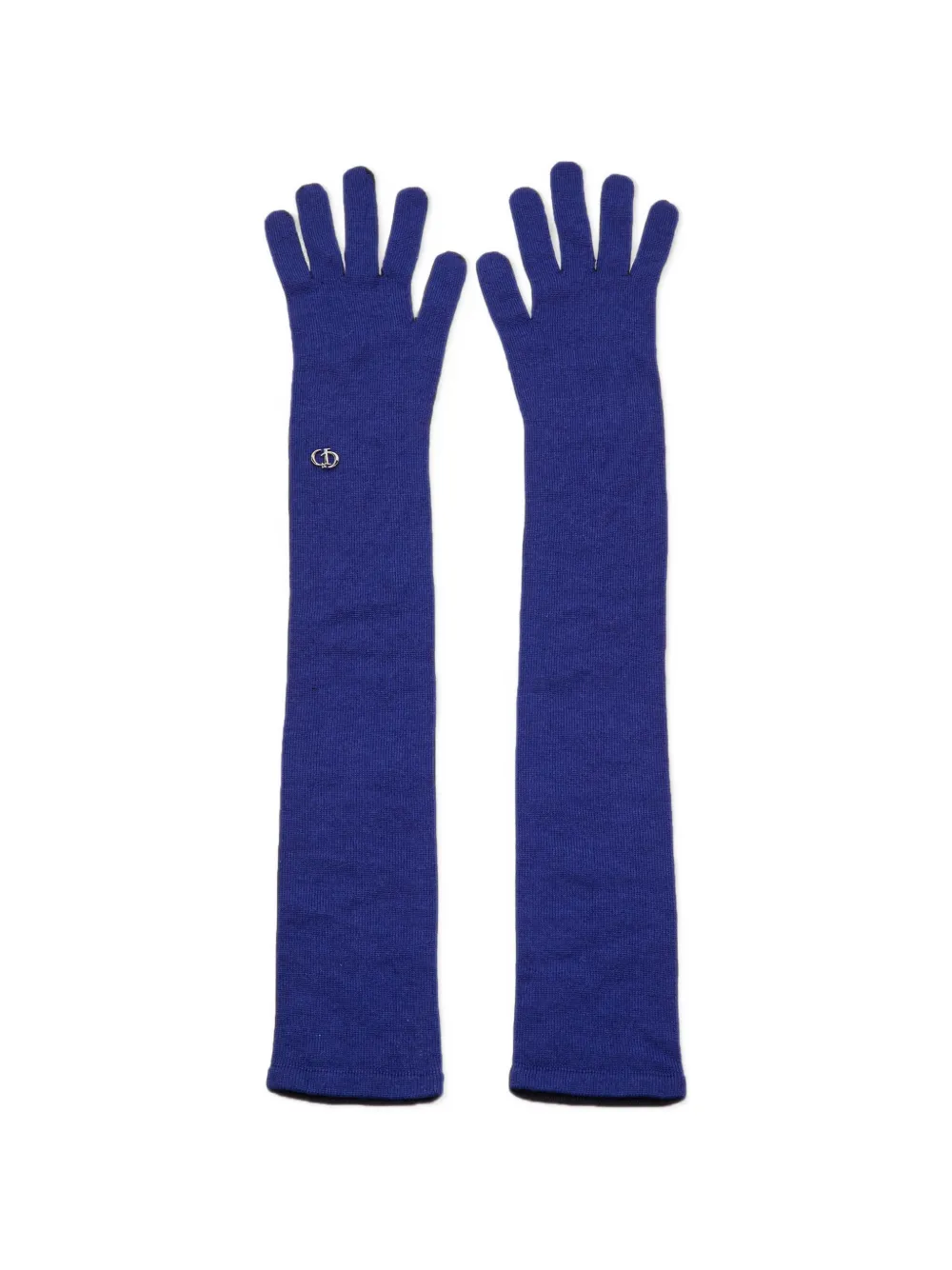Christian Dior Pre-Owned CD logo colour-block gloves - Violett