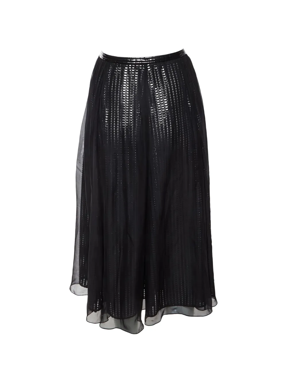 Louis Vuitton Pre-Owned layered midi skirt - Nero