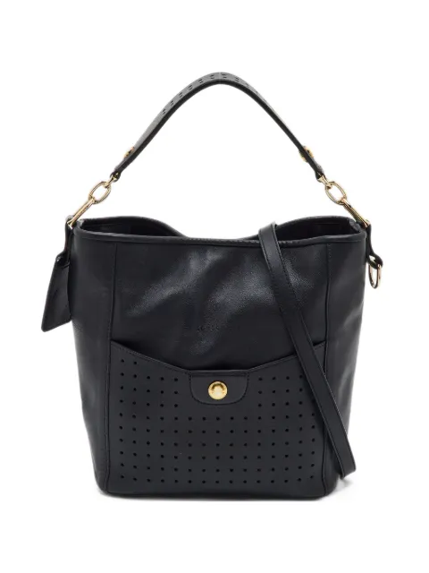Longchamp perforated bucket shoulder bag