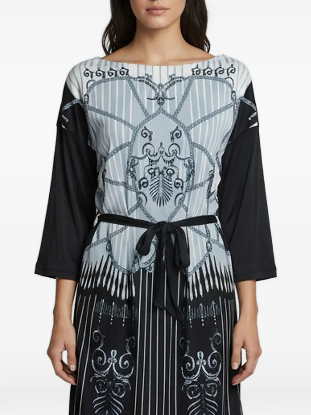 Versace Pre-Owned Barocco chain-print mini dress - Grey