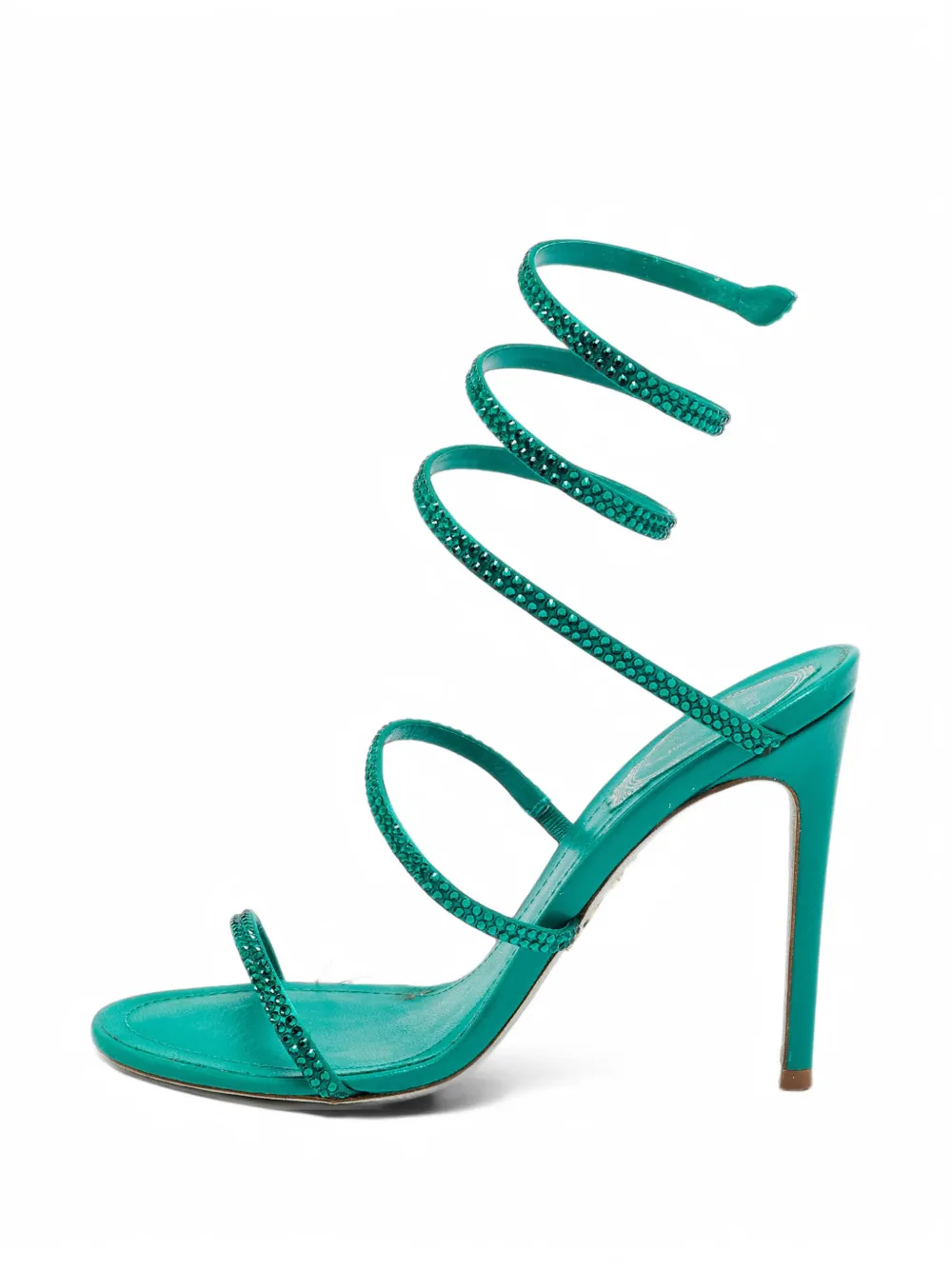 René Caovilla Cleo crystal-embellished sandals - Grün