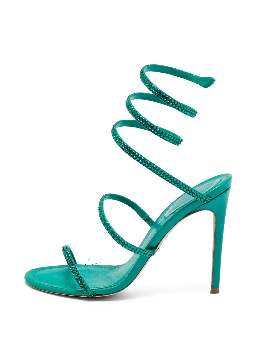 René Caovilla Cleo crystal-embellished sandals - Grün