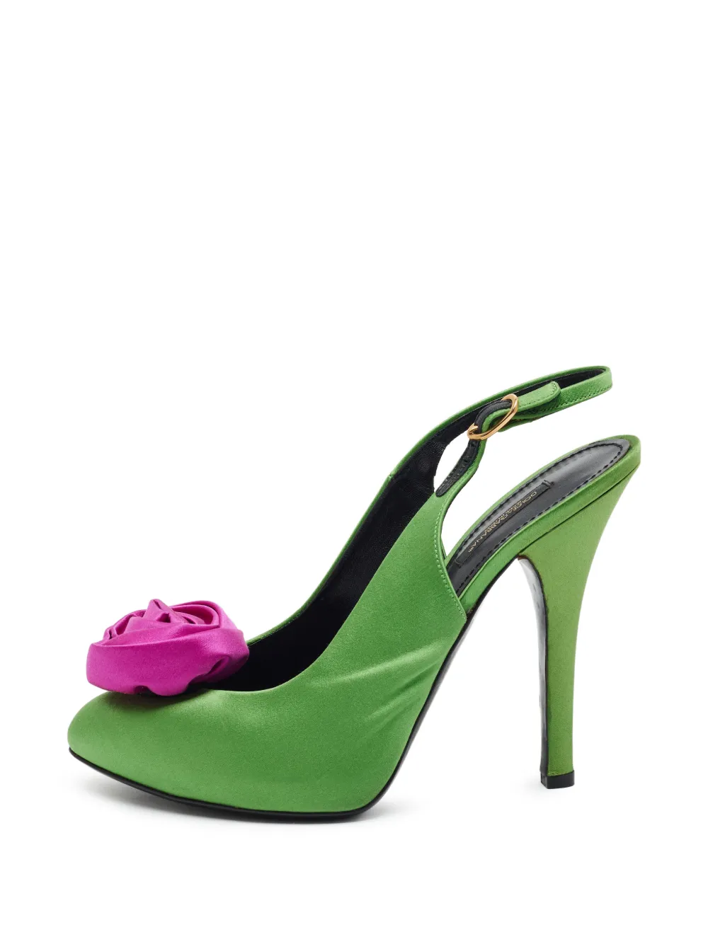 Dolce & Gabbana Pre-Owned TaLons rose-detail slingback pumps - Grün