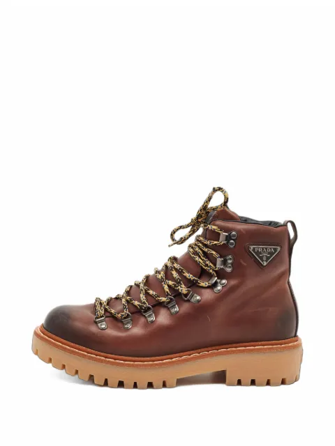 Prada Pre-Owned lace-up combat boots