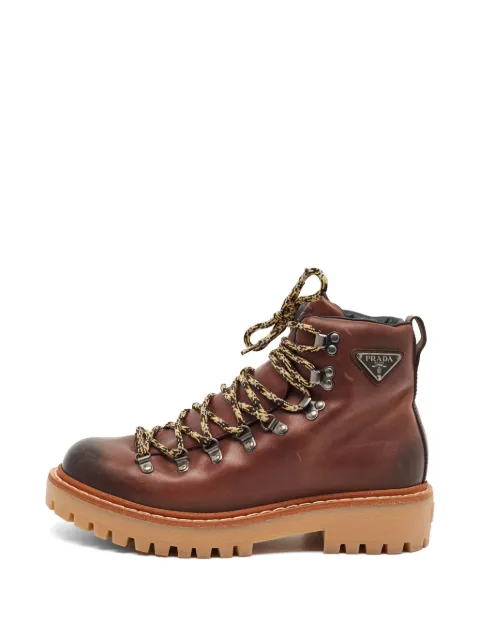 Prada Pre-Owned lace-up combat boots
