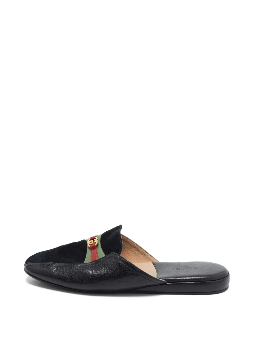 Gucci Pre-Owned mules Princetown Web en cuir - Noir