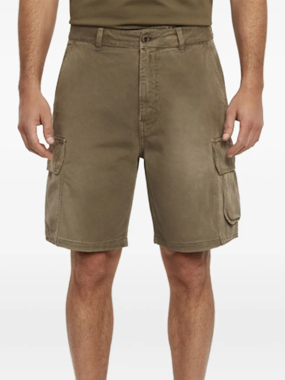 Loewe Pre-Owned gabardine cargo shorts - Grün
