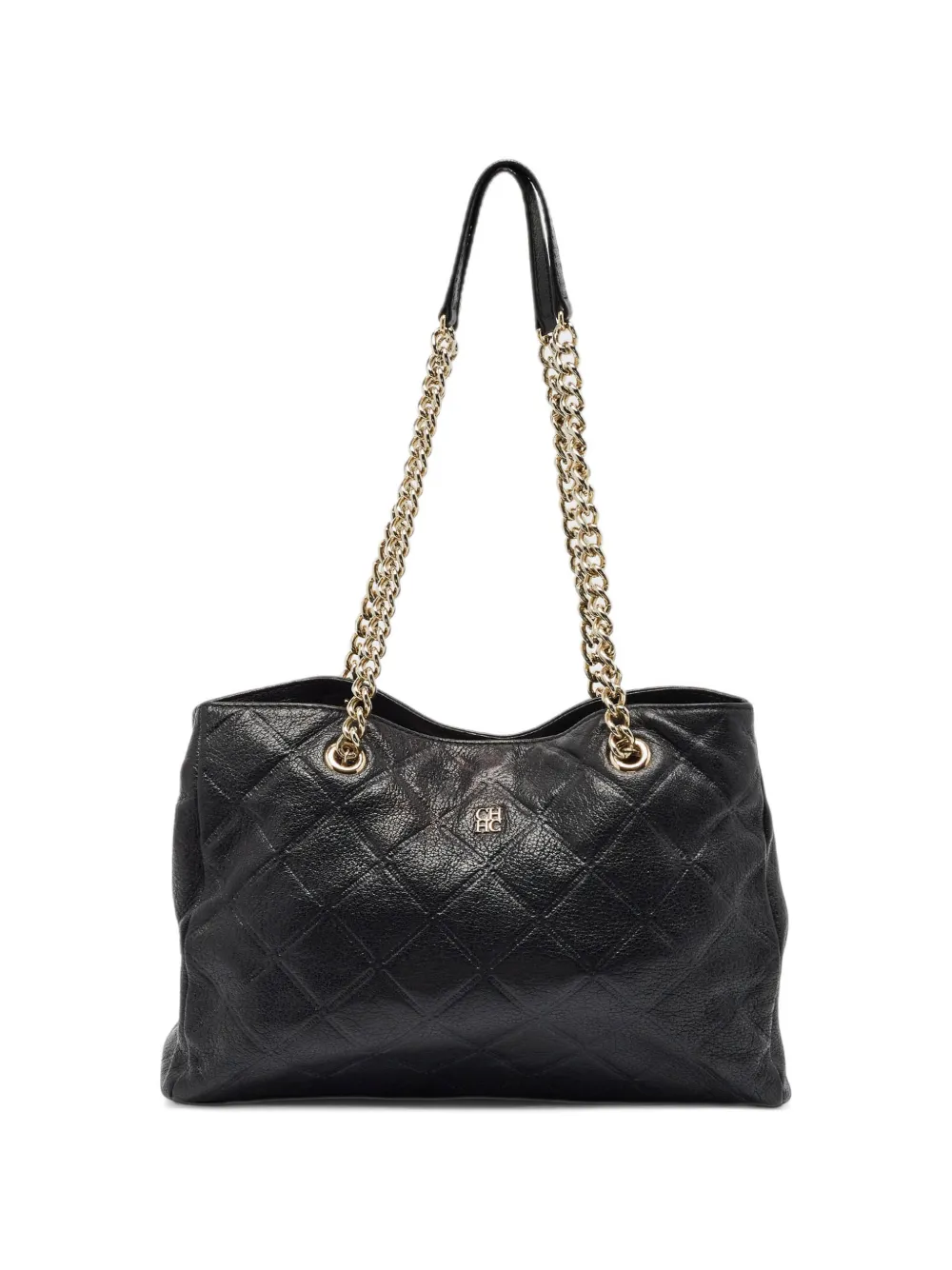 Carolina Herrera Vintage sac cabas à design matelassé - Noir Carolina Herrera Vintage sac cabas à design matelassé - Noir