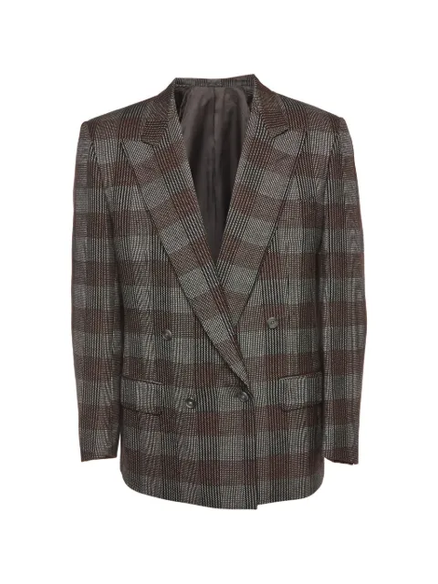 Ermenegildo Zegna Vintage plaid double-breasted blazer