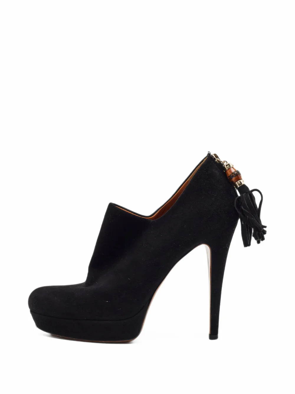 Gucci Pre-Owned Bamboo tassel ankle boots - Schwarz