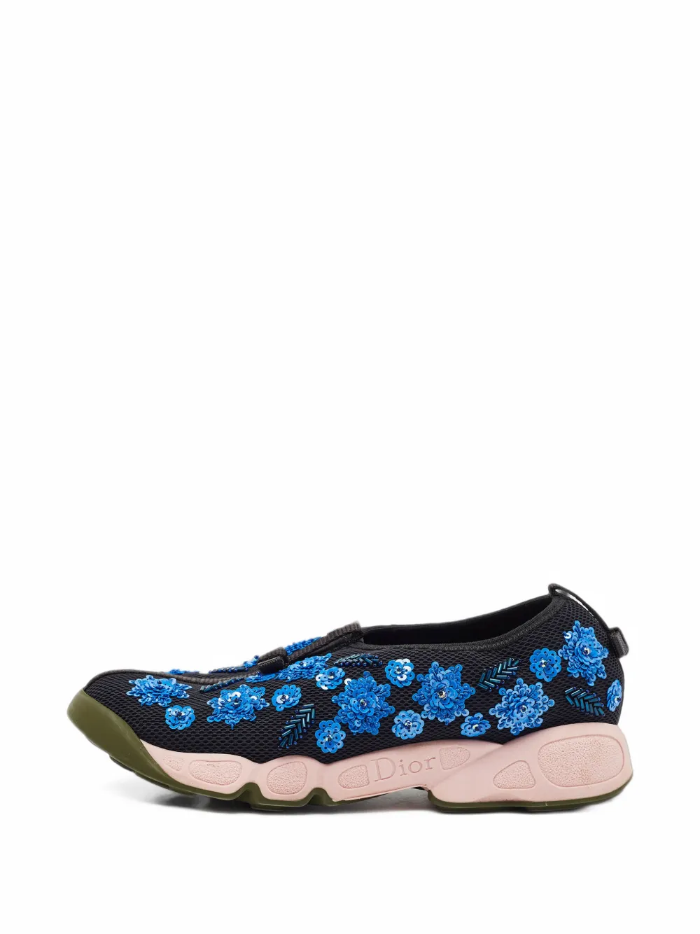 Christian Dior Pre-Owned Fusion sequin-embellished slip-on sneakers - Schwarz