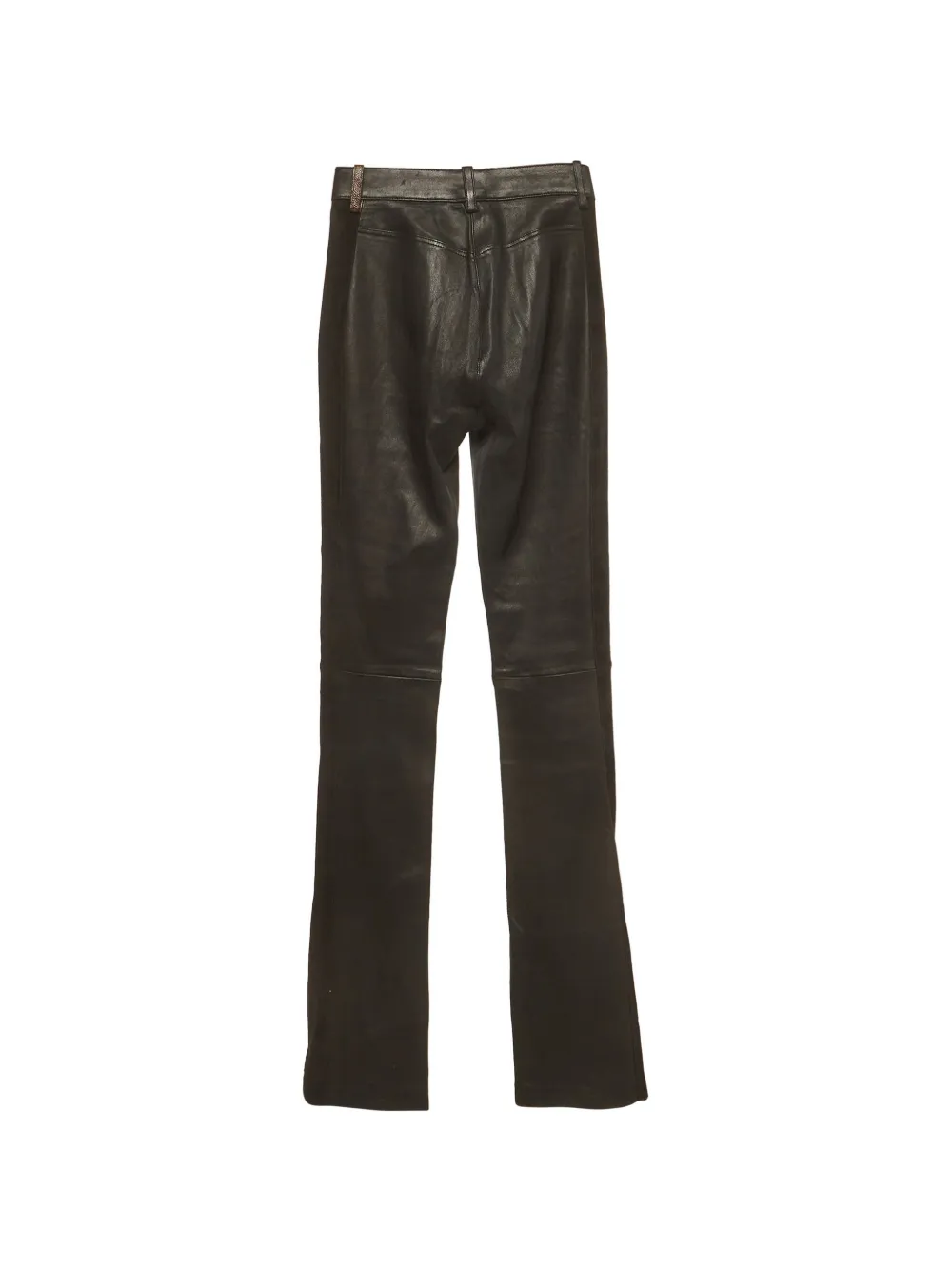 Louis Vuitton Pre-Owned zip-detail leather trousers - Nero