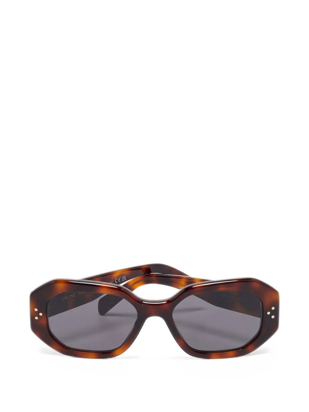 Celine Pre-Owned CL40255I 3 Dots rectangle sunglasses - Braun