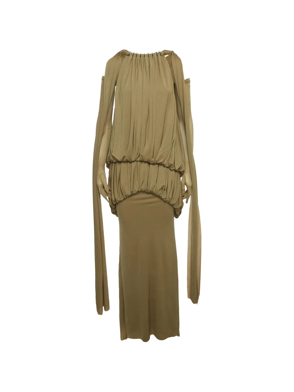 CHATS BY C.DAM Mayer draped maxi dress - Verde