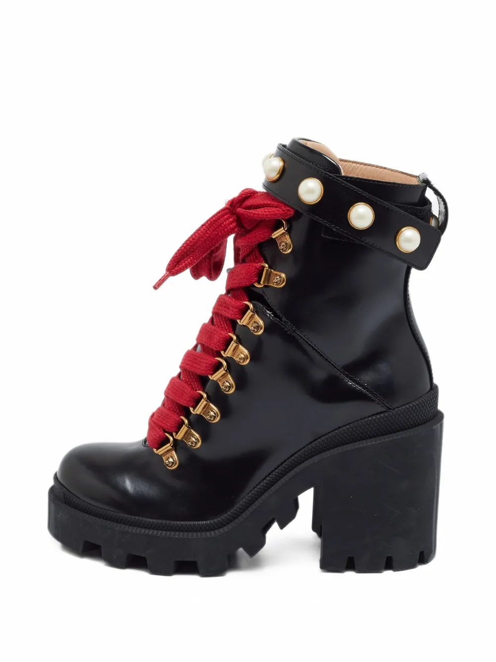 Gucci Pre-Owned Magnum pearl-embellished ankle boots - Schwarz