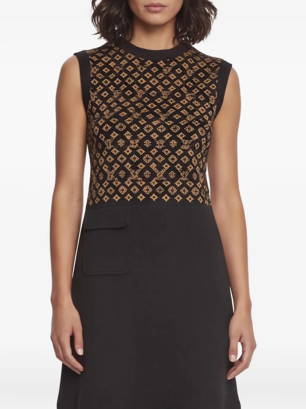 Louis Vuitton Pre-Owned sleeveless knit mini dress - Black