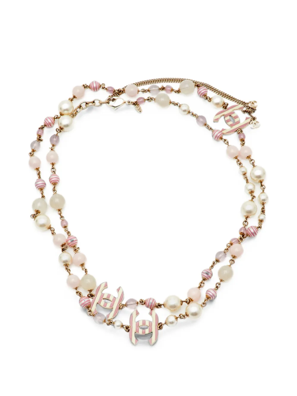 CHANEL Pre-Owned CC bead necklace - Gold