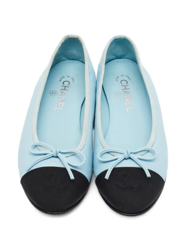 CHANEL Pre-Owned Chanel Ballerine bow-detail Ballet Flats | Blue
