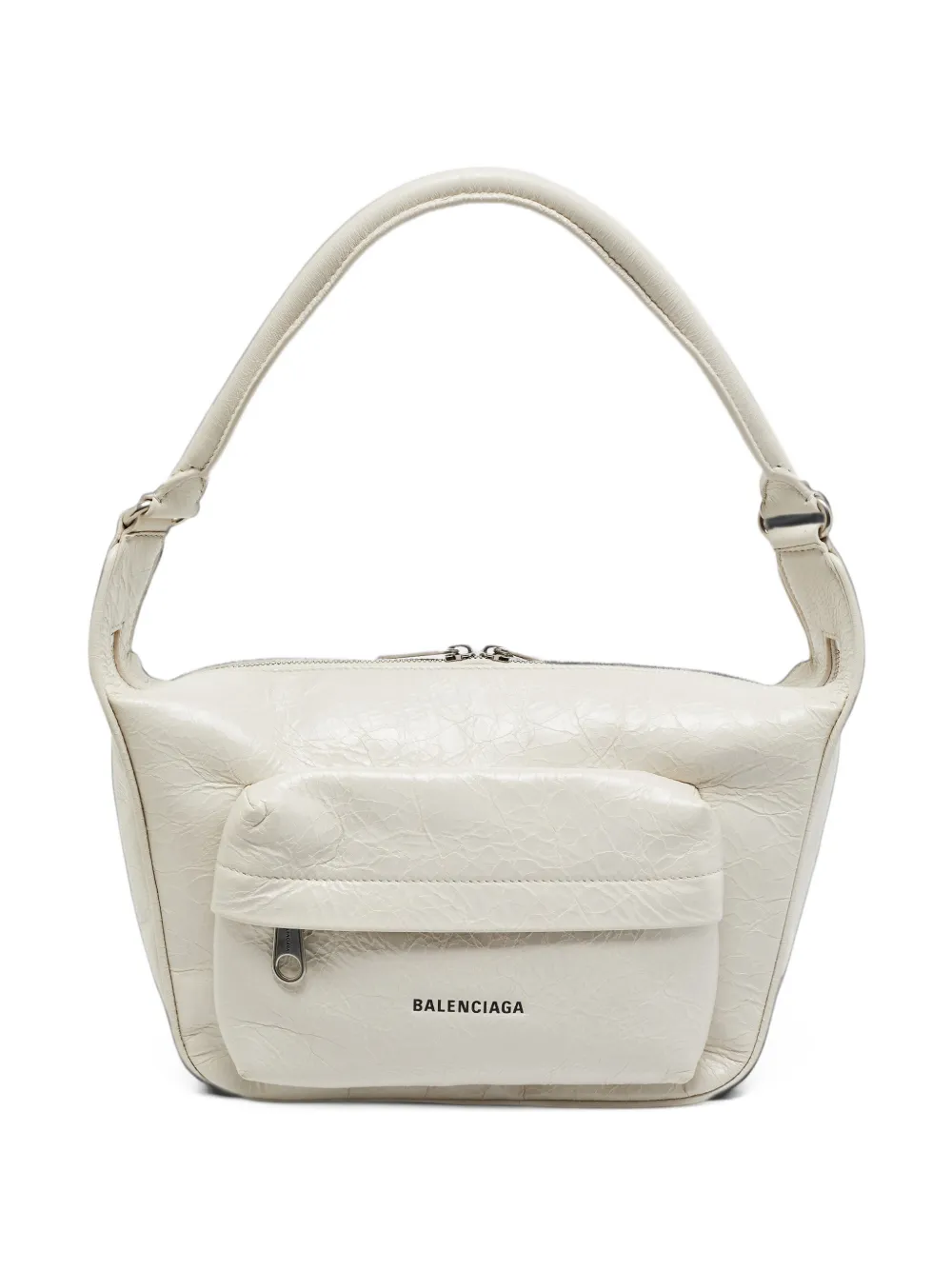 Balenciaga Pre-Owned medium Raver distressed shoulder bag - Nude