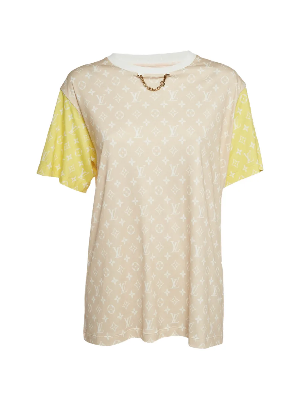 Louis Vuitton Pre-Owned Monogram print chain-link T-shirt - Rosa