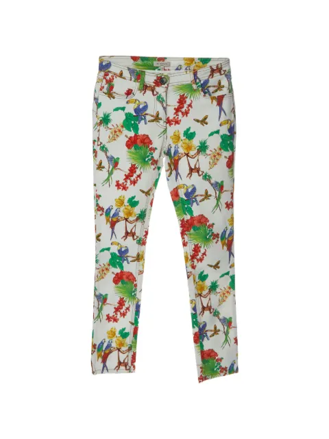 Etro Pre-Owned tropical parrot-print jeans