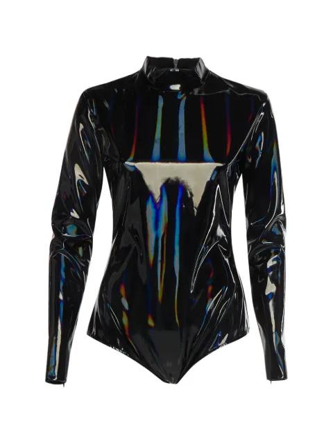 Balmain Pre-Owned iridescent vinyl bodysuit