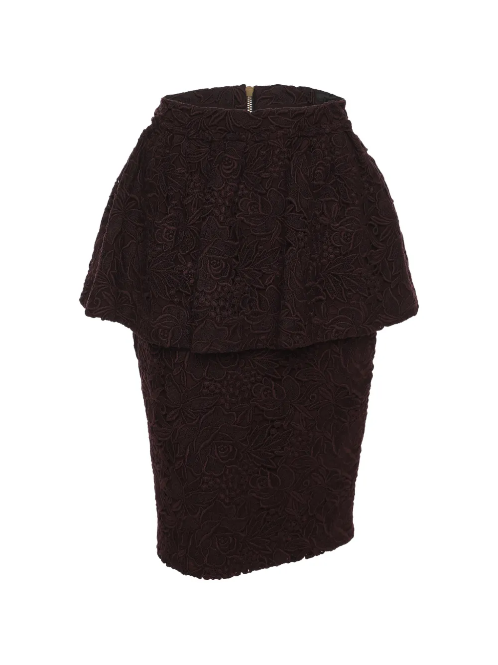 Burberry Pre-Owned peplum lace mini skirt - Rot