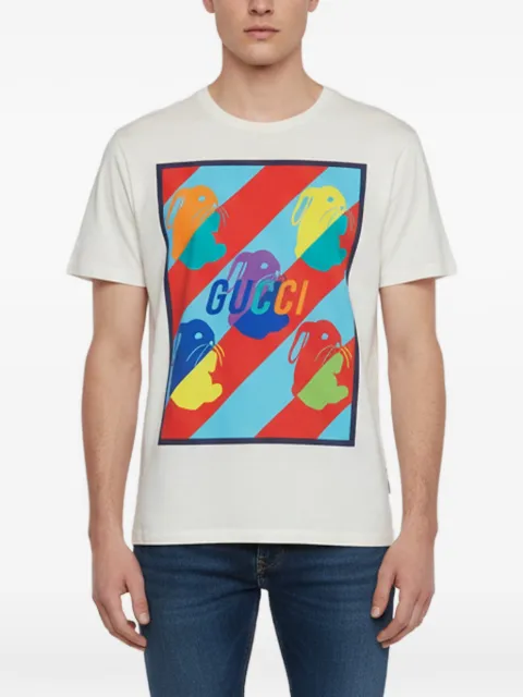Gucci Pre-Owned playera con conejo estampado