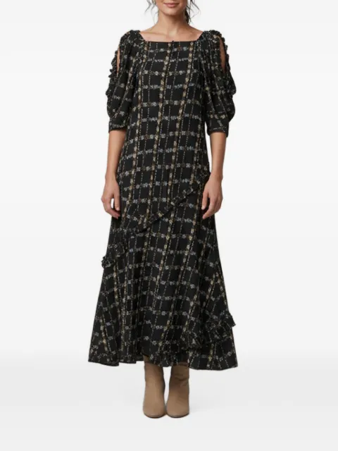Burberry Pre-Owned floral-print ruffled midi dress