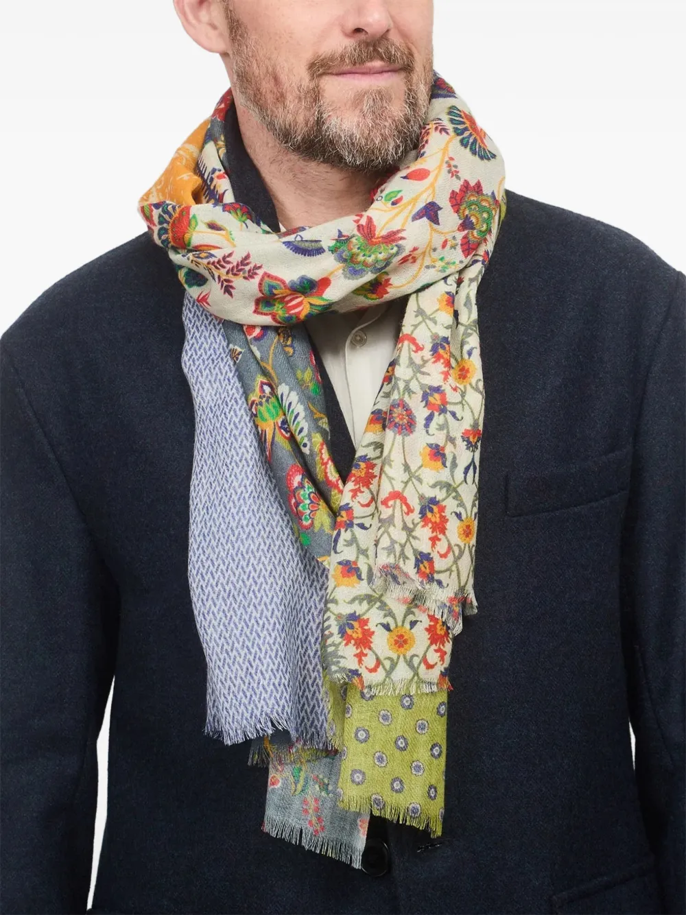Leathersmith of London patchwork scarf - Toni neutri