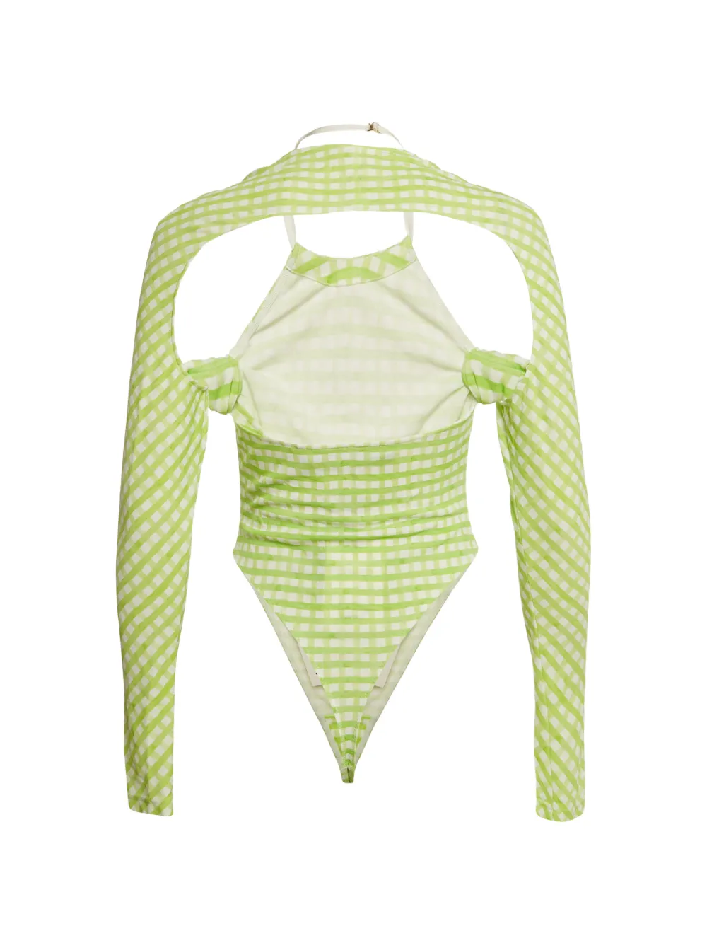 Jacquemus Pre-Owned body Le Body Nodi à carreaux - Vert Jacquemus Pre-Owned body Le Body Nodi à carreaux - Vert