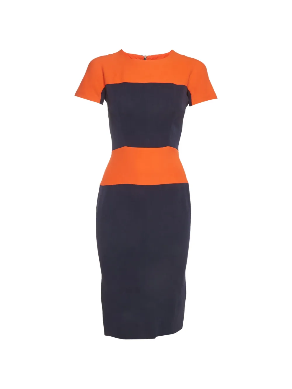 Victoria Beckham color-block short-sleeve midi dress - Blau