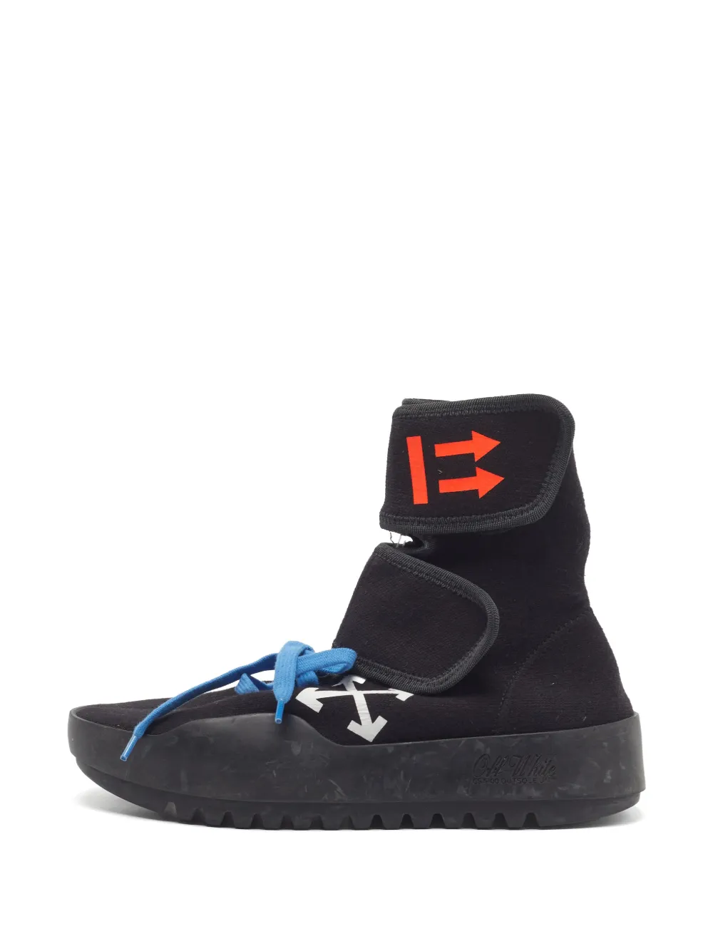 Off-White Pre-Owned Moto Wrap High-Top-Sneakers mit Klettverschluss - Schwarz