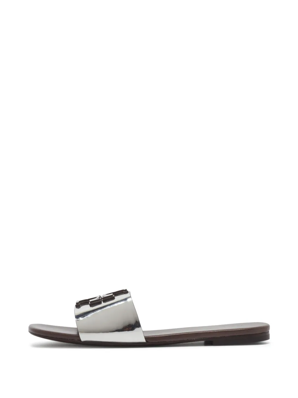 Tory Burch Ines patent-leather flat sandals - Silber