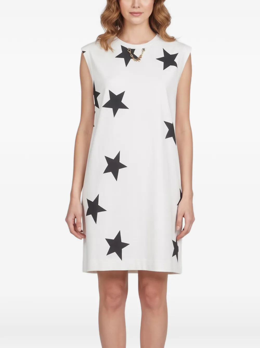 Louis Vuitton Pre-Owned star-print sleeveless T-shirt mini dress - White